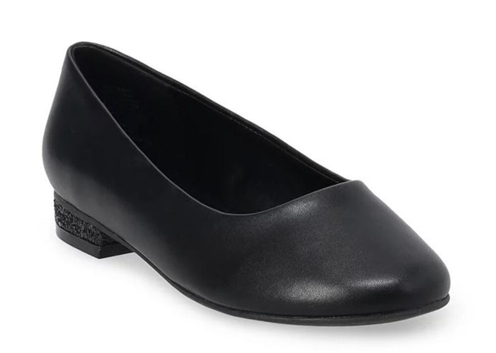 NWT Girls Sonoma Nariah Girls Dress Shoe, Size 2, Black, Glitter, Flats